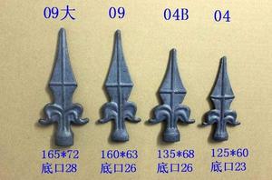 配件铁大门铁艺大全锻造枪头围栏庭院门枪尖实心门花装饰欧式护栏