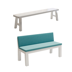 实木沙发椅白色书椅现代简约沙发座椅搭配客厅大书桌餐椅长条凳子