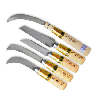 久保利菠萝刀不锈钢弯刀折合式香蕉刀带齿刀去皮器割韭菜小白菜刀