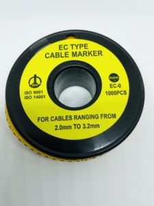 KSS环保配线标志EC型号码管电线编码尾纤数字记号网线标识线号管
