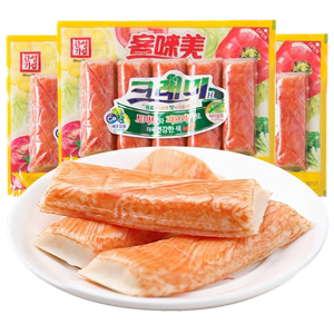 韩国蟹棒客唻美进口蟹味棒即食蟹肉手撕蟹柳蟹足蟹肉味棒90g/袋
