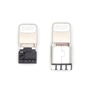 数据线材USB苹果C48插头手机充电线连接器C89端子公头外壳DIY配件