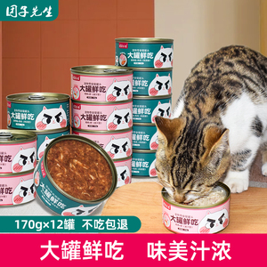团子先生猫罐头主食罐猫咪零食罐白肉增肥营养补钙12罐成幼猫湿粮