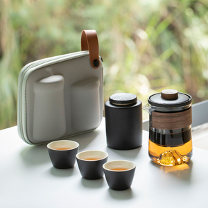 远山玻璃旅行茶具公司周年庆活动节日送客户纪念品伴手礼定制logo
