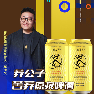 荞公子苦荞原浆啤酒 小麦精酿黄啤500ml*12罐 整箱装 厂家直发