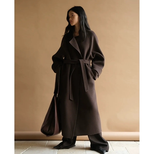【狂欢价】ZUM 今年新款双面羊绒大衣女冬款韩剧穿搭褐色外套