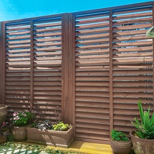 户外防腐木栅栏围栏庭院隔断木档创意简约花园植物爬藤架装饰阳台
