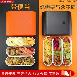 日式便携便当盒上班族健身水果饭盒学生餐盒分隔不串味微波可加热