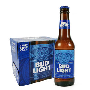 【进口】蓝百威旋盖啤酒300ml*24瓶Budweiser/Bud Light清仓整箱