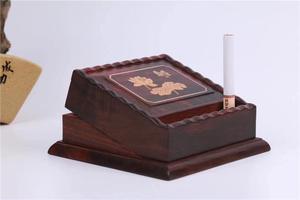 红木烟盒台式中支烟办公室实木烟盒木质装香烟盒子摆件木制弹烟器