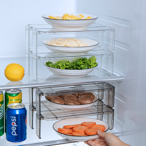 冰箱内部分层置物架隔层隔板冷藏冷冻台面剩饭剩菜多层加高收纳架