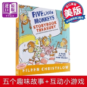 【送音频】五只小猴子 Five Little Monkeys 5个故事合集 英文原版 绘本精装 廖彩杏书单 畅销故事书 名家经典绘本 4-6岁
