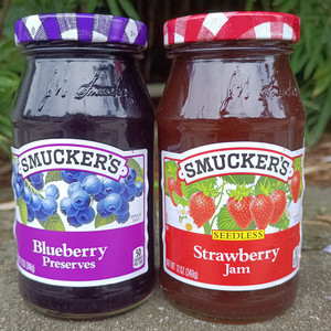 美国斯味可草莓树莓黑莓果酱调味酱Smucker's Strawberry Sugar