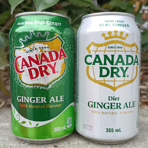 加拿大进口Canada dry Ginger Ale Diet无糖姜汁汽水干姜水苏打水