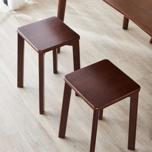 餐椅家用可叠放实木方凳餐桌吃饭椅子新中式餐厅凳子餐凳木头板凳