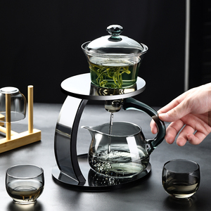 高端懒人茶具自动泡茶器磁吸玻璃功夫茶壶套装家用茶杯办公室神器