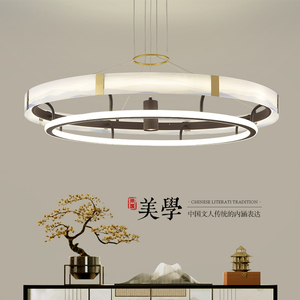 新中式吊灯现代简约别墅禅意高档设计师餐厅茶室灯大气家用客厅灯