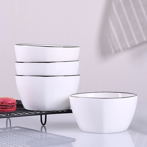 北欧餐具陶瓷碗吃饭米饭碗 家用碗盘勺筷子创意简约汤碗日式单碗