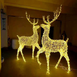 发光梅花鹿led动物造型灯公园动物园装饰亮化夜游小品艺术灯