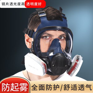防毒面具放毒面罩喷漆专用全面罩全封闭头罩化工气体防尘口罩打磨