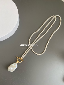 miko新款银饰巴洛克珍珠项链可拆卸一款多戴复古时尚欧美全新精品