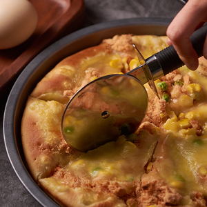 不锈钢披萨轮刀滚刀 烘焙工具切披萨工具起酥刀 家用比萨光刀切刀