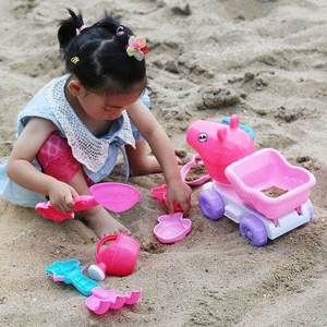 小孩玩的玩具沙滩上儿童2021年新款 挖沙铲宝宝翻斗车男孩沙滩桶