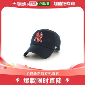 韩国直邮MLB 帽子 47品牌 MLB 帽子 纽约洋基队 海军蓝 红色商标