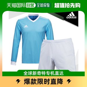 韩国直邮Adidas 衬衫 [阿迪达斯] 运动服 长袖 短裤 包装(天蓝色)