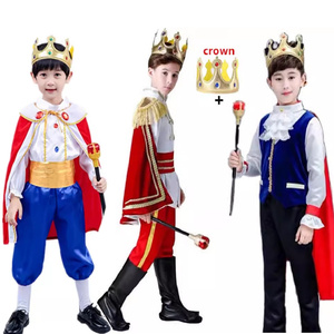 六一王子服装童话故事男童国王表演出服cosplay儿童万圣节衣服