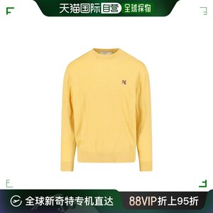 香港直邮MAISON KITSUNE 男士 ' 黄色毛线衫 FM00528KT1036
