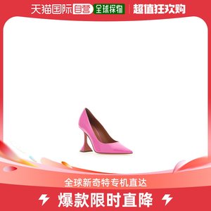 香港直邮Amina Muaddi 女士AMI 95 MM CL 漆皮粉色浅口鞋
