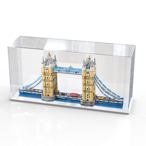 适用乐高10214 伦敦桥积木高透亚克力透明展示盒拼装模型防