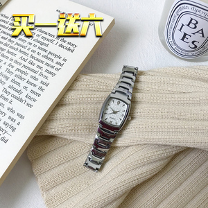 手表女钢带学生方形机械石英表经典复古高级感时尚奢华大气日韩版