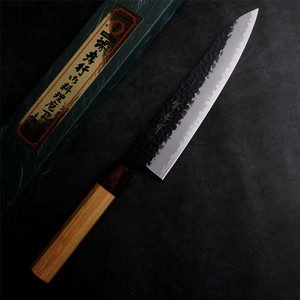 堺孝行牛刀不锈钢夹碳钢黑打锤纹日式主厨刀日本家用菜刀超青纸钢