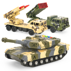 儿童超大惯性坦克玩具车男孩导弹装甲军事模型3岁6多功能益智套装