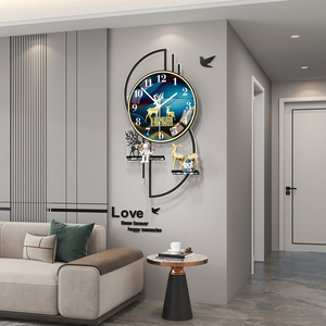 2024新款钟表挂钟客厅现代简约大气时钟挂墙轻奢创意家用餐厅挂表