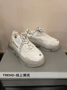 「Trend」Balenciaga/巴黎世家 白色气垫Triple-S老爹鞋 男女同款