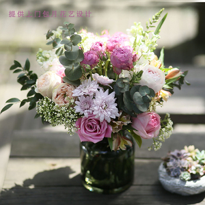 办公室包月鲜花速递同城上海北京广州深圳家庭鲜花每周一花混搭花