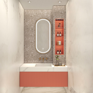 浴室包管检修口壁龛嵌入式带灯成品金属钢板柜卫生间淋浴房置物架