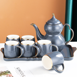 陶瓷轻奢喝水杯子家用茶杯茶壶茶具套装高档客厅待客北欧水壶水具