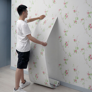 2022新款加厚壁纸自粘贴卧室客厅墙纸粉色卡通儿童女学生宿舍网红
