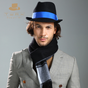 TWRX汀威欧美冬季男士帽子毡帽大头大码时尚英伦风保暖羊毛小礼帽
