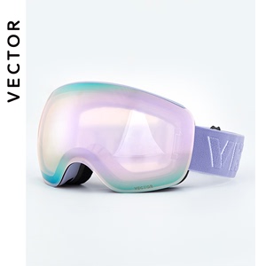 VECTOR儿童滑雪镜男女双层防雾镜片大球面可卡近视眼镜磁吸护目镜
