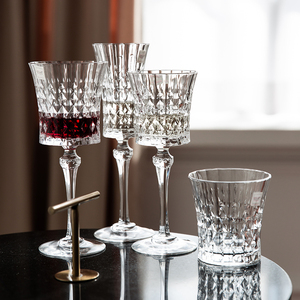 法国进口cda欧式水晶葡萄红酒杯子玻璃高脚酒杯威士忌香槟杯家用