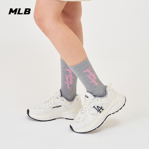 MLB官方男女情侣复古老花老爹跑鞋厚底增高运动鞋24夏季新款RNFSB