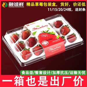 一次性草莓保鲜透明塑料包装盒子高档泡沫内带托网红美观水果打包