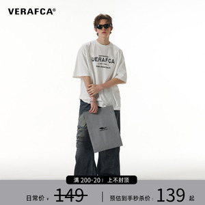 VFC/VERAF CA 基础字母印花短袖2024新款男重磅垂感t恤美式上衣潮