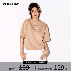 VFC/VERAF CA麂皮印花短袖T恤男美式复古圆领半袖潮流街头上衣