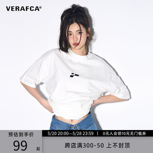 VFC/VERAF CA基础logo纯色T恤美式复古运动短袖潮牌宽松男女同款